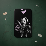 ID Card Badge Holder - Scream - Ghostface holding knife, hearts