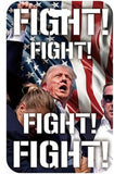 ID Card Badge Holder - Donald Trump - Trump, flag, 'FIGHT!'