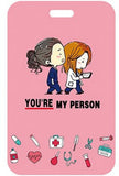 ID Card Badge Holder - Grey's Anatomy - Meredith and Cristina with quote