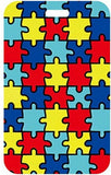 ID Card Badge Holder - Generic - colorful puzzle pieces