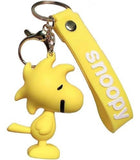 3D PVC Figure Keychain - Peanuts - Woodstock Yellow Bird With Snoopy Strap