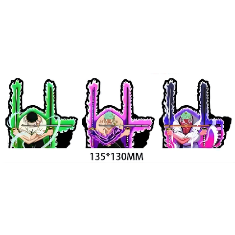 3D Lenticular Sticker - One Piece - Roronoa Zoro with Enma, Wado Ichimonji & Sandai Kitetsu