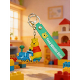 3D PVC Figure Keychain - Winnie the Pooh - Pooh On Train