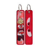 Embroidery Keychain - Inside Out - Anger Emotion Red