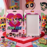 ID Card Badge Holder - Powerpuff Girls - "Pow-fect Girls" Pink Polka Dot Heart