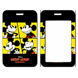 ID Card Badge Holder - Mickey & Friends - Mickey Mouse Four Panel Expressions Yellow