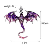 Brooch - Rainbow Dragon Rhinestone