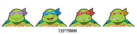 3D Lenticular Sticker - Teenage Mutant Ninja Turtles - Donatello, Leonardo, Raphael & Michelangelo Faces