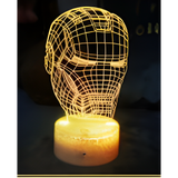 3D LED Night Light - Marvel - Iron Man Mask
