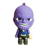 3D PVC Figure Keychain - Marvel - Chibi Thanos Grinning