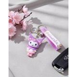 3D PVC Figure Keychain - Kuromi - Pink Bows Dress