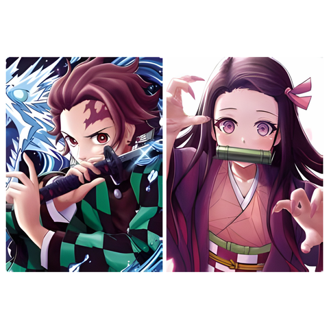 3D Lenticular Poster 12"x16" - Demon Slayer - Tanjiro Kamado & Nezuko Kamado