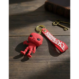 3D PVC Figure Keychain - Stranger Things - Red Demogorgon Figure With Logo Strap