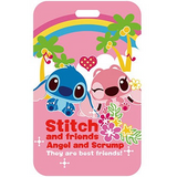 ID Card Badge Holder - Lilo & Stitch - Stitch And Angel With Rainbow And Palm Trees