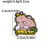Bracelet Charm - Generic - chubby pink character eating