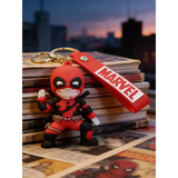 3D PVC Figure Keychain - Marvel - Chibi Deadpool Grimacing