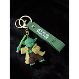 3D PVC Figure Keychain - Star Wars - Yoda Holding Lightsaber