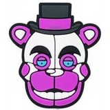 Crocs Charm - Five Nights at Freddy's - Funtime Freddy Head Purple Top Hat Blue Eyes
