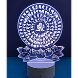3D LED Night Light - Buddhism - Five Mantras in One