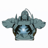 3D Lenticular Sticker - Fullmetal Alchemist - Alphonse Elric Armor Three Forms