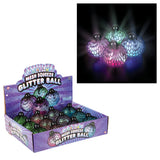Light-Up Mesh Squeeze Glitter Ball