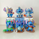 Disney Stitch Cardboard Box Series 6pcs blind box figure