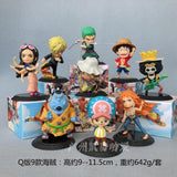 One Piece Q-Version Straw Hat Pirates Series 9pcs blind box figure