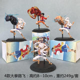 One Piece Fighting Pose Figure Set 4pcs blind box figure