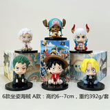 One Piece Sitting Pose Figure Set A 6pcs blind box figure