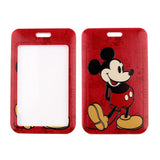 Mickey & Friends Classic Mickey Mouse on red background id badge holder