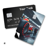 Formula 1 Red Bull F1 Car Tire in Rain card skin sticker