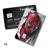 Marvel Spider-Man Face Ripping Through Paper card skin sticker