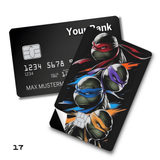 Teenage Mutant Ninja Turtles Artistic Sketch of Ninja Turtles card skin sticker