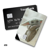 Star Wars Baby Yoda Grogu in Robe card skin sticker