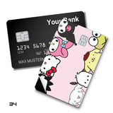 Sanrio Characters Peeking Around Edges card skin sticker