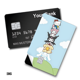 Sanrio Characters Stacked in a Tower card skin sticker