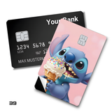 Lilo & Stitch Stitch Eating a Giant Ice Cream card skin sticker