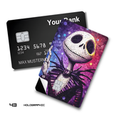 The Nightmare Before Christmas Jack Skellington Geometric Stained Glass Portrait card skin sticker