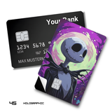 The Nightmare Before Christmas Jack Skellington with Bat Wings card skin sticker