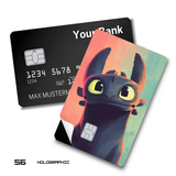 How to Train Your Dragon Cute Toothless the Dragon Portrait card skin sticker