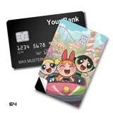 The Powerpuff Girls Powerpuff Girls on a Rollercoaster card skin sticker