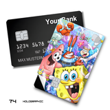 SpongeBob SquarePants SpongeBob and Friends in Space card skin sticker