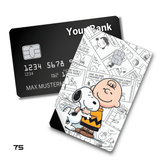 Peanuts Snoopy Hugging Charlie Brown Comic card skin sticker