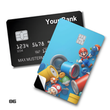 Mario and Luigi with Game Items card skin sticker