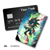 Sonic Dark with Green Aura card skin sticker