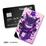 Pokemon Gengar with Purple Aura and Ghosts card skin sticker