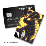 Pokemon Intense Yellow and Black Line Art Umbreon card skin sticker