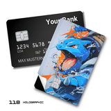 Pokemon Colorful Abstract Geometric Blastoise card skin sticker