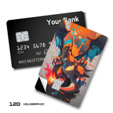 Pokemon Dynamic Charizard with Paint Splatter card skin sticker
