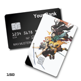Demon Slayer main characters group shot card skin sticker